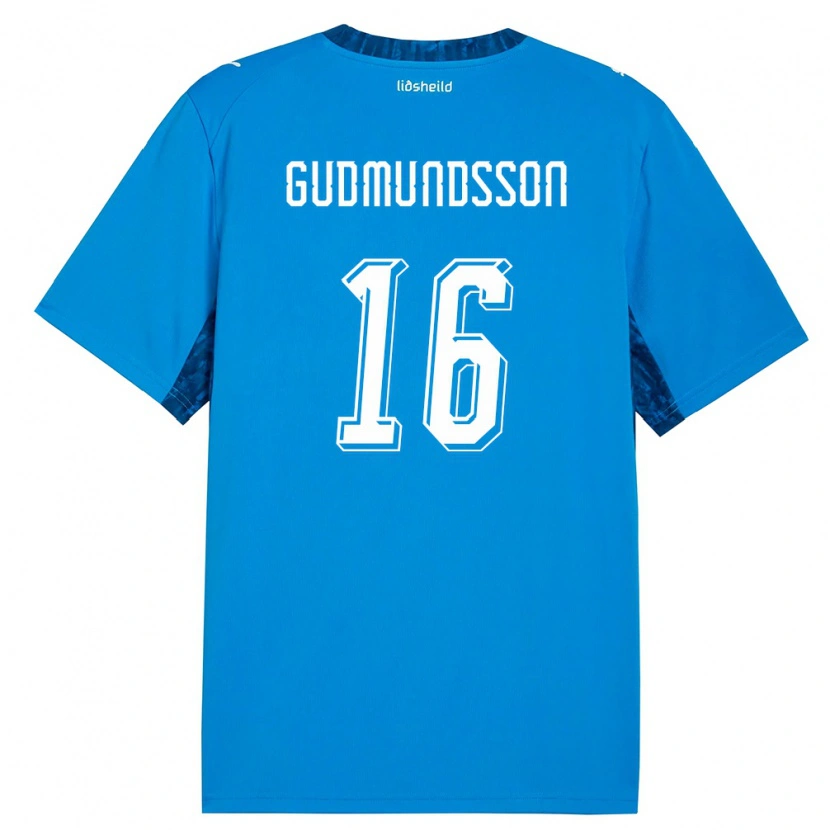 Danxen Dětské Island Jón Breki Gudmundsson #16 Modrá Námořnická Domů Hráčské Dresy 26-28 Dres