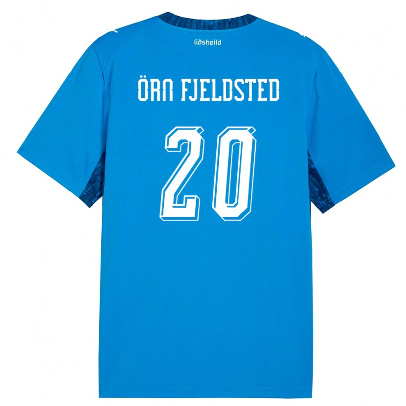 Danxen Dětské Island Dagur Örn Fjeldsted #20 Modrá Námořnická Domů Hráčské Dresy 26-28 Dres