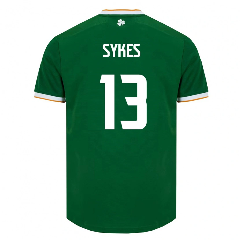 Danxen Dětské Irsko Mark Sykes #13 Tmavě Zelená Bílá Domů Hráčské Dresy 26-28 Dres