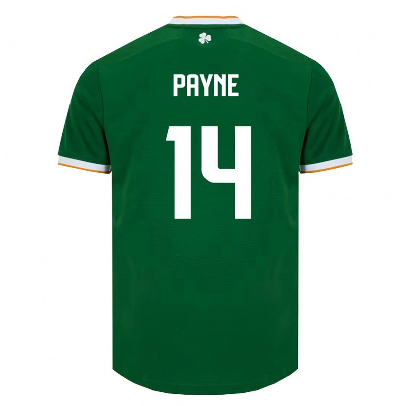 Danxen Dětské Irsko Heather Payne #14 Tmavě Zelená Bílá Domů Hráčské Dresy 26-28 Dres