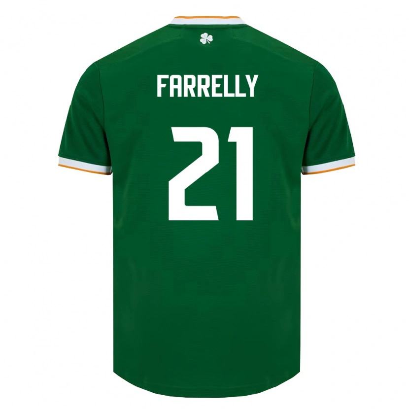 Danxen Dětské Irsko Sinead Farrelly #21 Tmavě Zelená Bílá Domů Hráčské Dresy 26-28 Dres