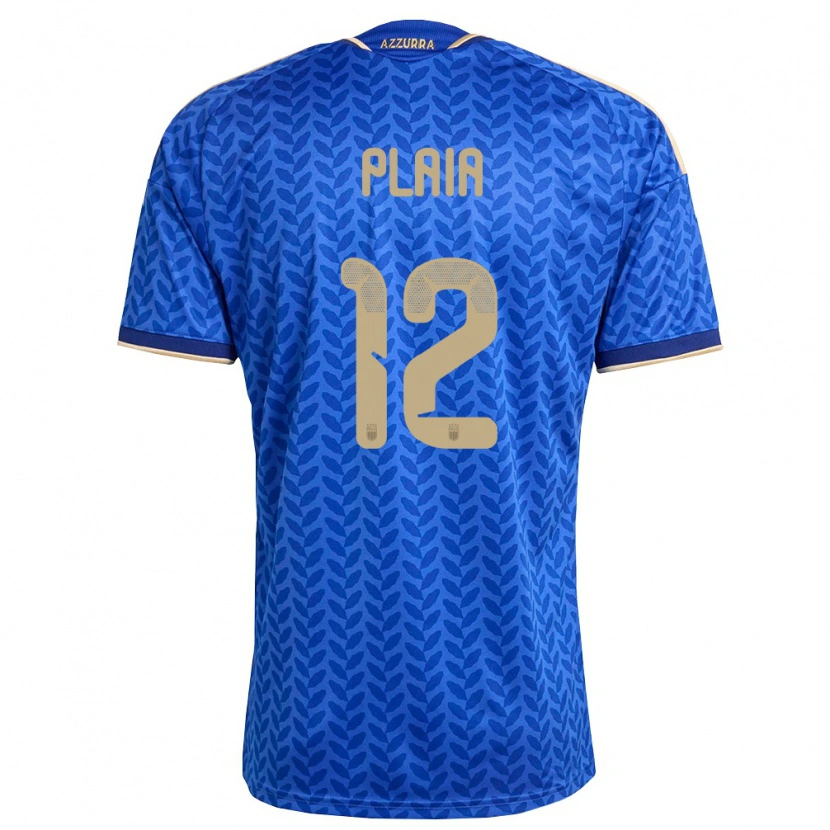Danxen Dětské Itálie Francesco Plaia #12 Modrá Námořnická Zlatá Domů Hráčské Dresy 26-28 Dres