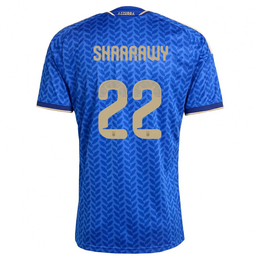 Danxen Dětské Itálie Stephan El Shaarawy #22 Modrá Námořnická Zlatá Domů Hráčské Dresy 26-28 Dres