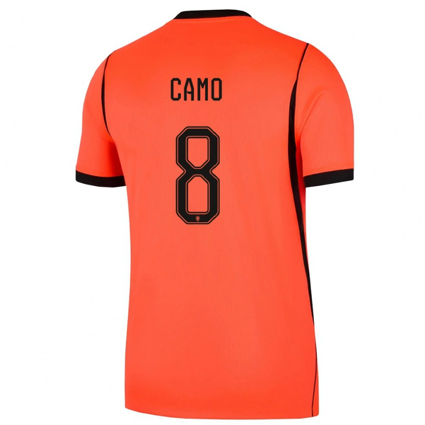 Danxen Dětské Nizozemsko Adin Camo #8 Oranžová Černá Domů Hráčské Dresy 26-28 Dres