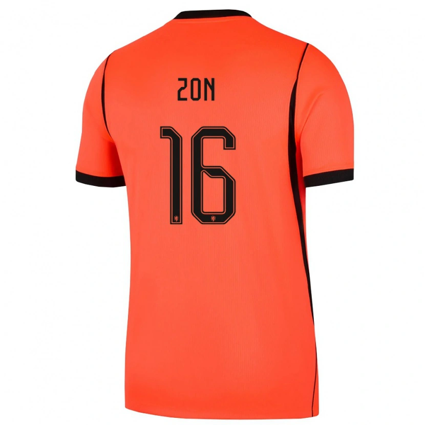Danxen Dětské Nizozemsko Oier Zon #16 Oranžová Černá Domů Hráčské Dresy 26-28 Dres