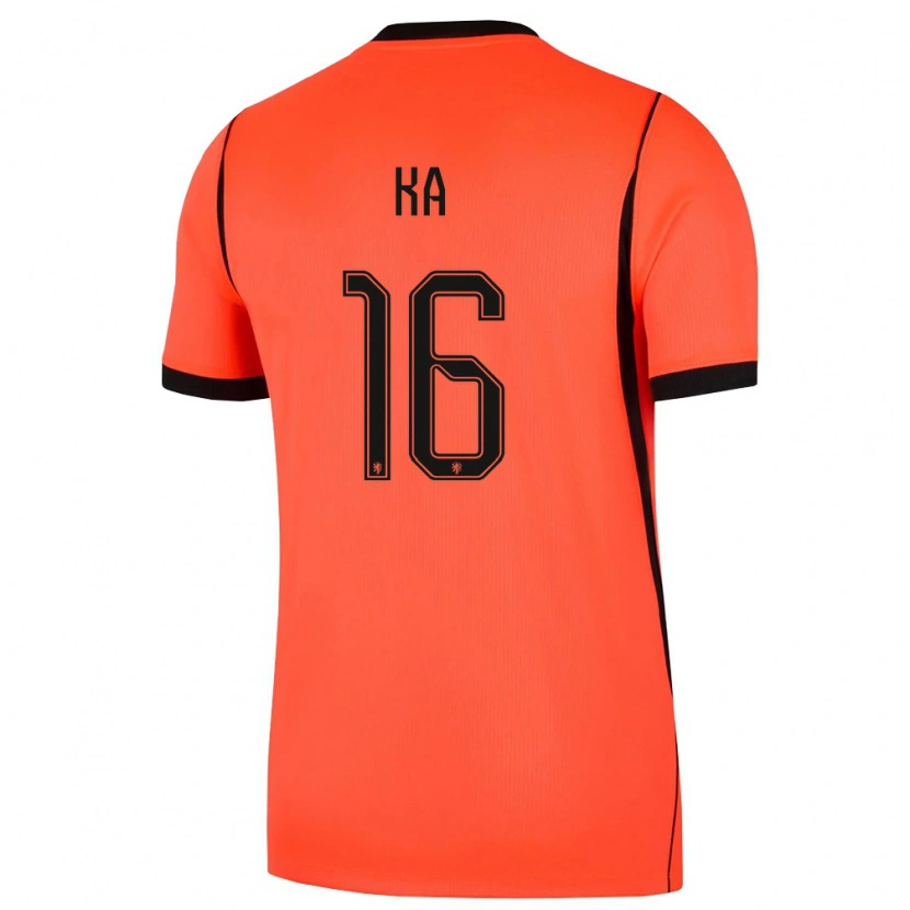 Danxen Dětské Nizozemsko Ismail Ka #16 Oranžová Černá Domů Hráčské Dresy 26-28 Dres
