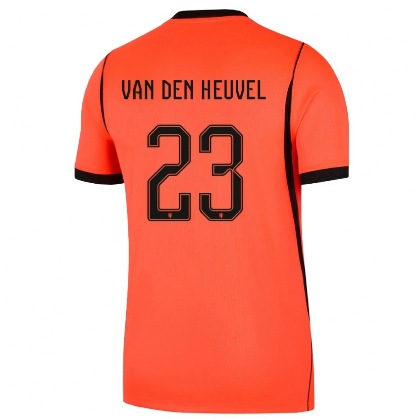 Danxen Dětské Nizozemsko Dani Van Den Heuvel #23 Oranžová Černá Domů Hráčské Dresy 26-28 Dres