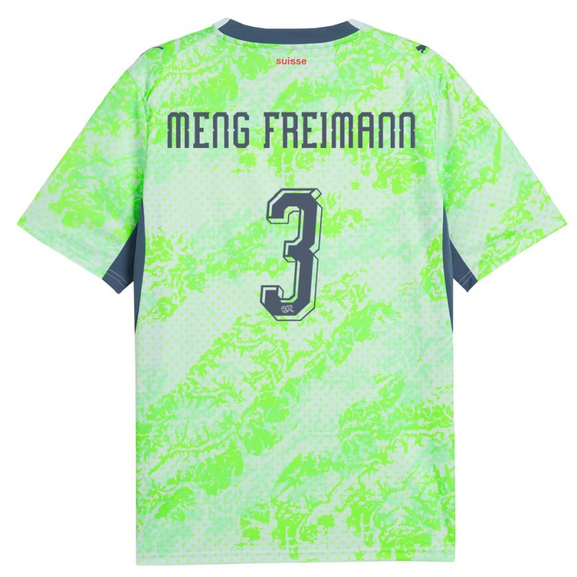 Danxen Dětské Švýcarsko Bung Meng Freimann #3 Zelená Námořnická Daleko Hráčské Dresy 26-28 Dres