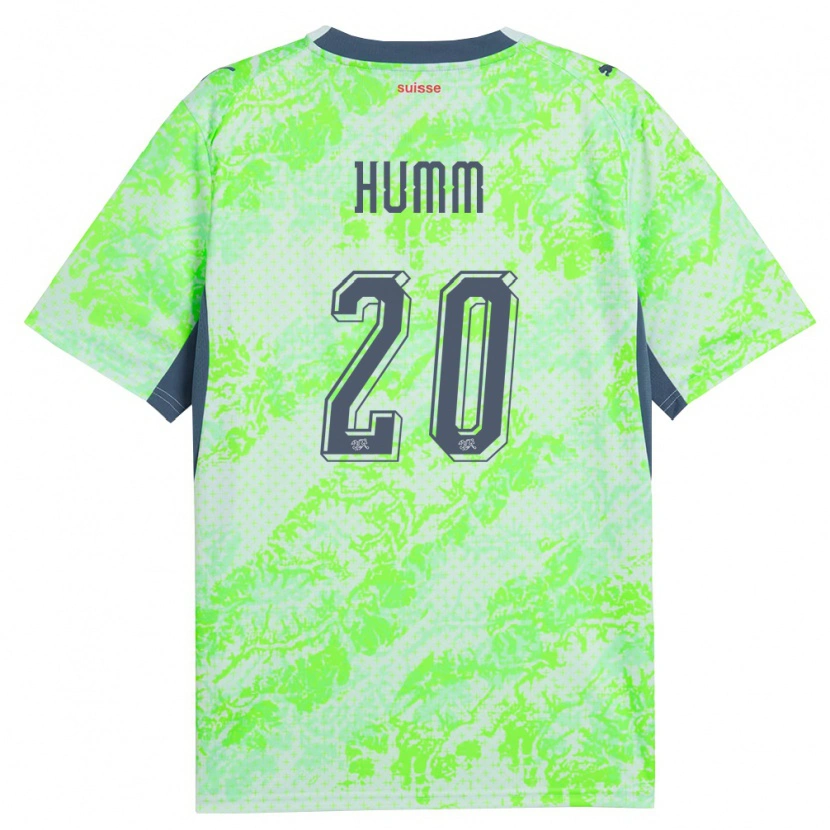 Danxen Dětské Švýcarsko Fabienne Humm #20 Zelená Námořnická Daleko Hráčské Dresy 26-28 Dres