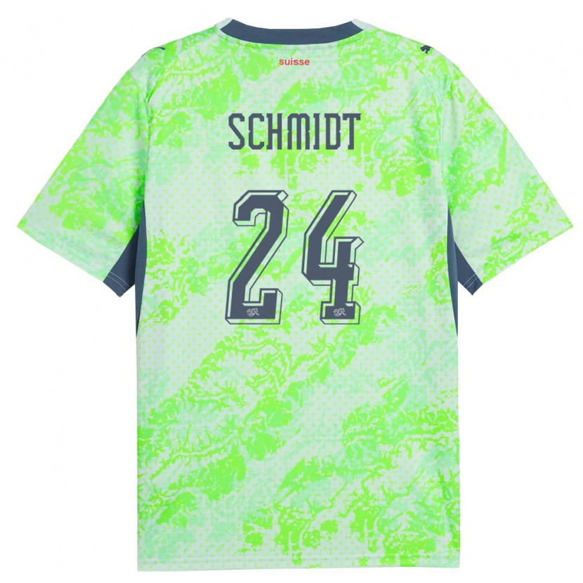 Danxen Dětské Švýcarsko Isaac Schmidt #24 Zelená Námořnická Daleko Hráčské Dresy 26-28 Dres