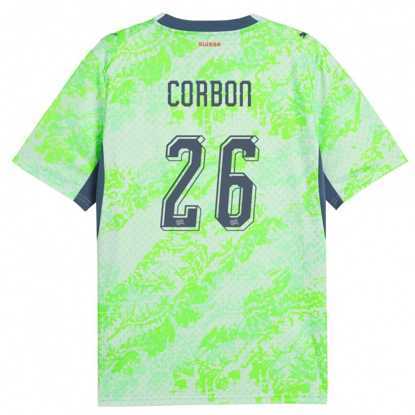 Danxen Dětské Švýcarsko Max Corbon #26 Zelená Námořnická Daleko Hráčské Dresy 26-28 Dres