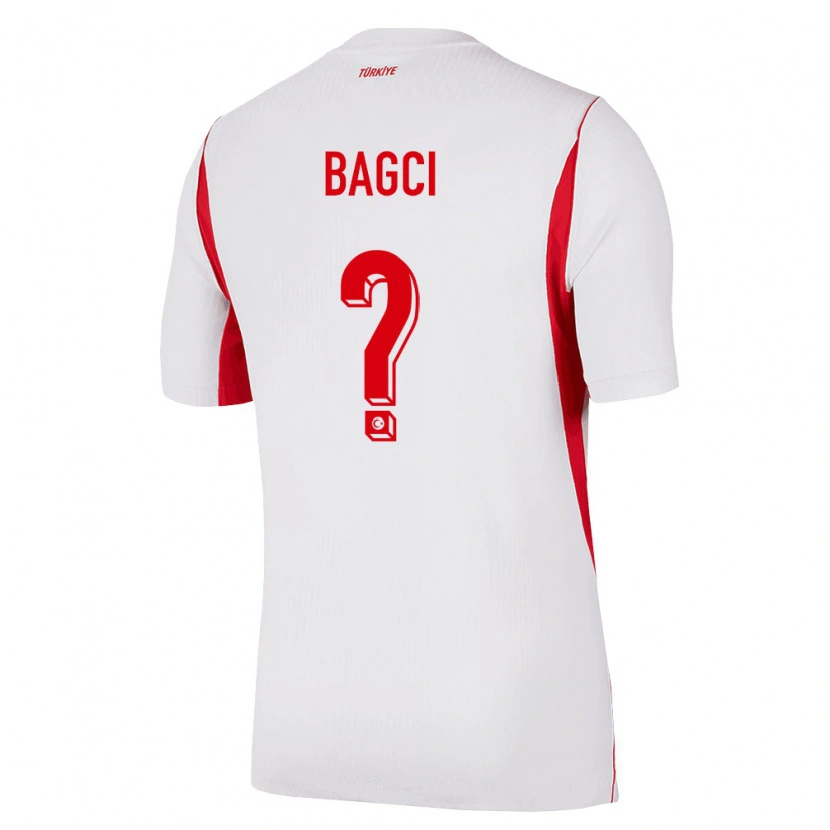 Danxen Dětské Turecko Elyas Bagci #0 Bílá Červená Vínová Daleko Hráčské Dresy 26-28 Dres