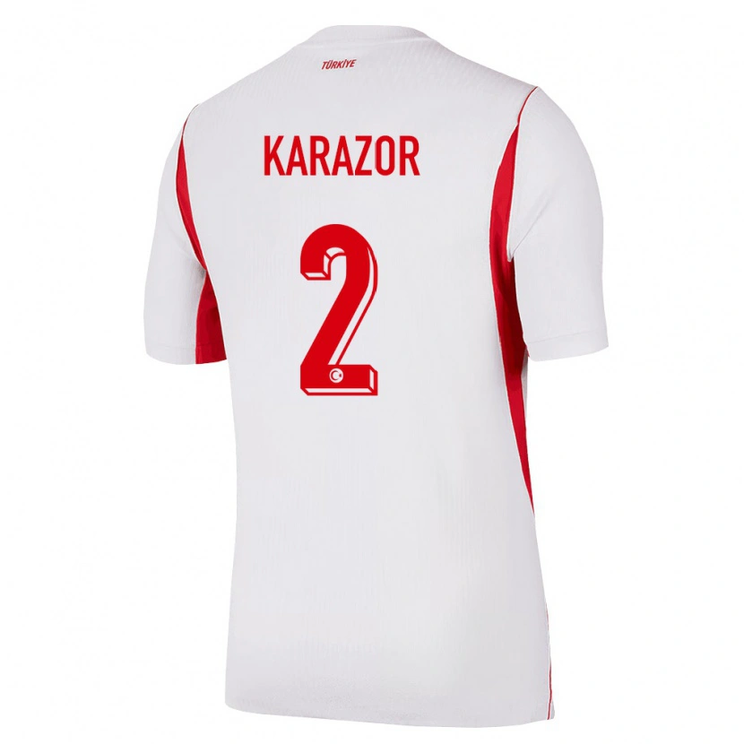 Danxen Dětské Turecko Atakan Karazor #2 Bílá Červená Vínová Daleko Hráčské Dresy 26-28 Dres