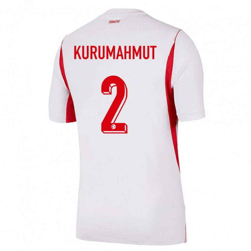 Danxen Dětské Turecko Osman Kurumahmut #2 Bílá Červená Vínová Daleko Hráčské Dresy 26-28 Dres
