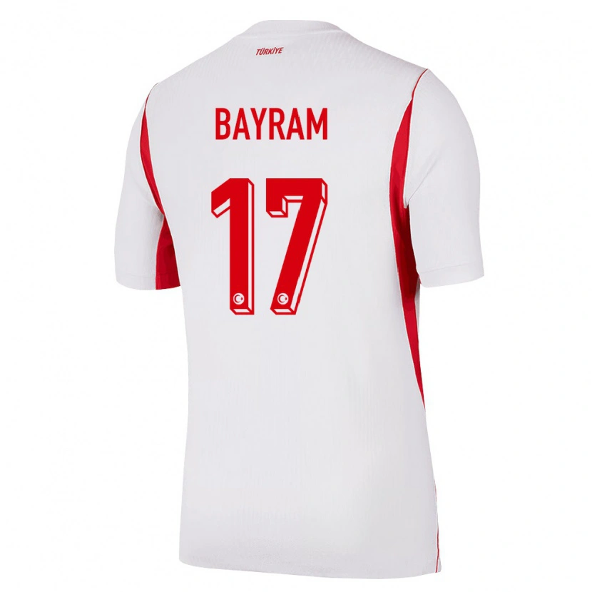 Danxen Dětské Turecko Abdurrahman Bayram #17 Bílá Červená Vínová Daleko Hráčské Dresy 26-28 Dres