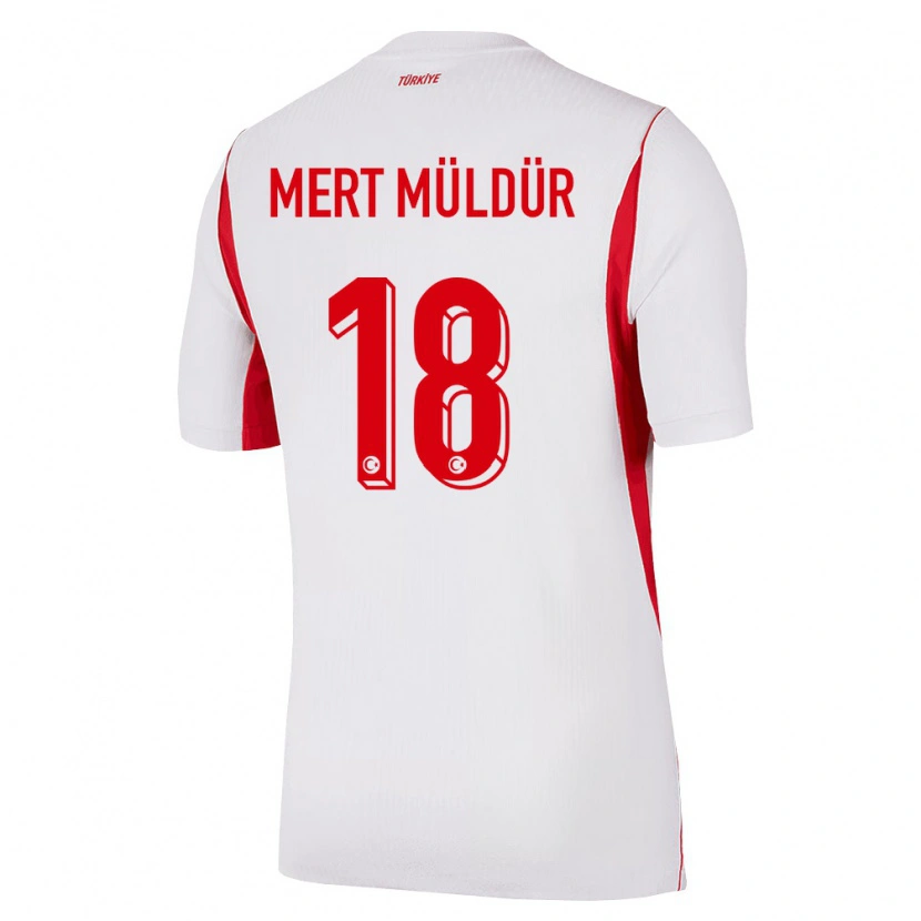 Danxen Dětské Turecko Mert Müldür #18 Bílá Červená Vínová Daleko Hráčské Dresy 26-28 Dres