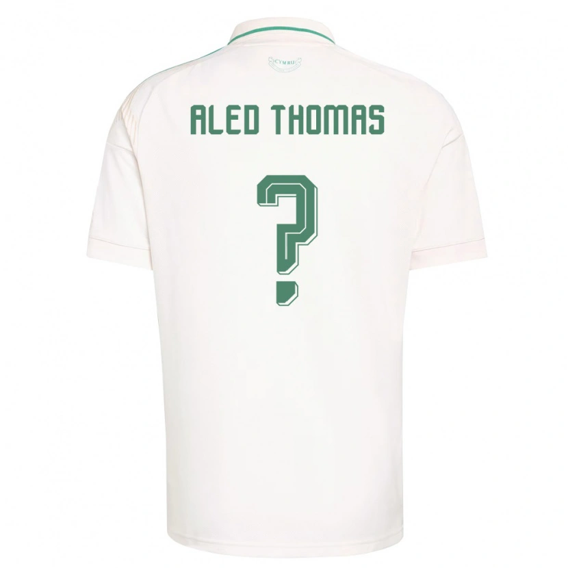 Danxen Dětské Wales Aled Thomas #0 Bílá Hnědá Zelená Daleko Hráčské Dresy 26-28 Dres