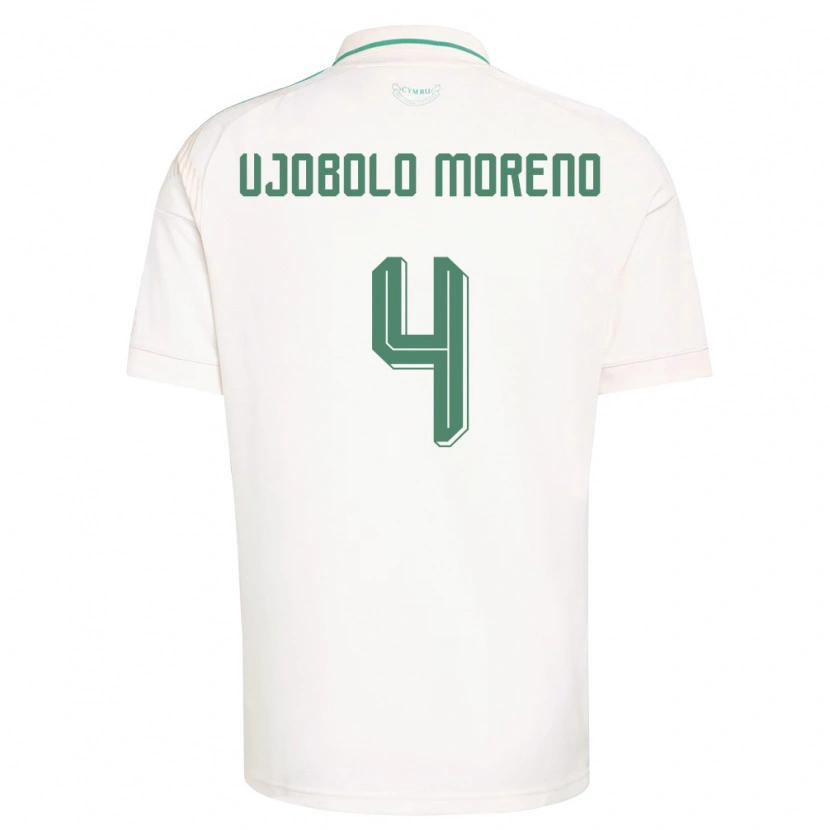 Danxen Dětské Wales Sergeant Moreno #4 Bílá Hnědá Zelená Daleko Hráčské Dresy 26-28 Dres
