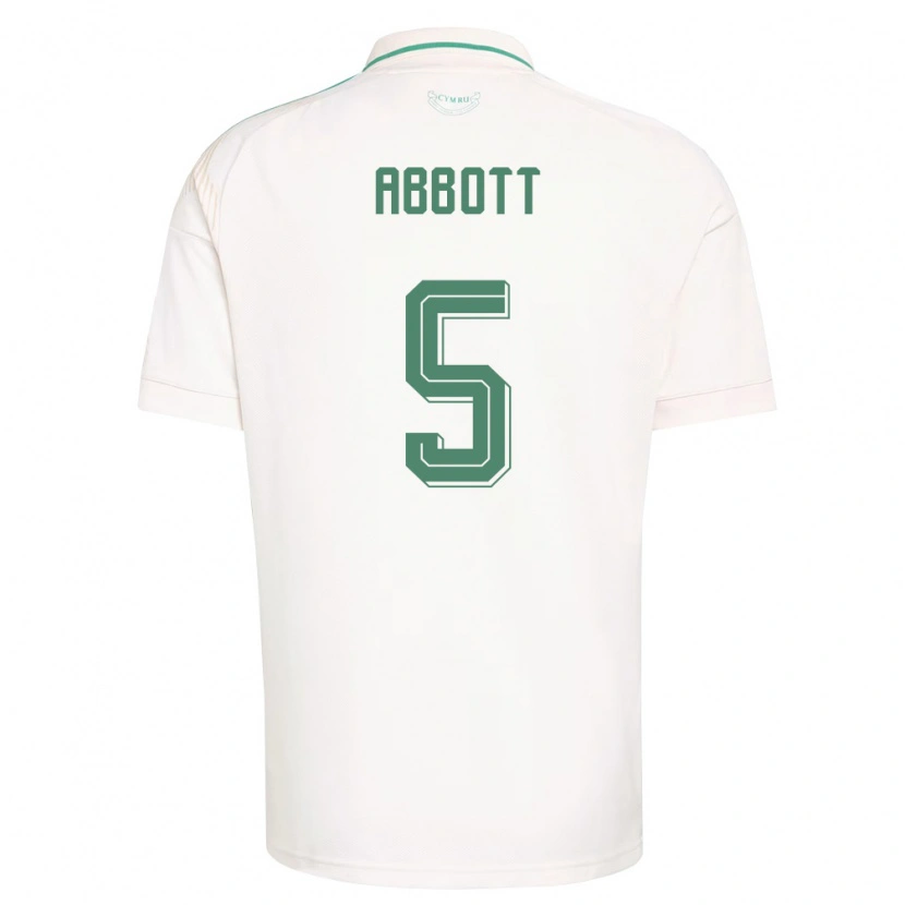 Danxen Dětské Wales George Abbott #5 Bílá Hnědá Zelená Daleko Hráčské Dresy 26-28 Dres
