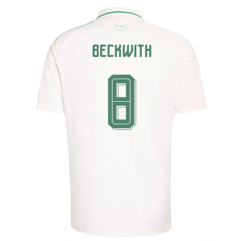 Danxen Dětské Wales Ralphie Beckwith #8 Bílá Hnědá Zelená Daleko Hráčské Dresy 26-28 Dres