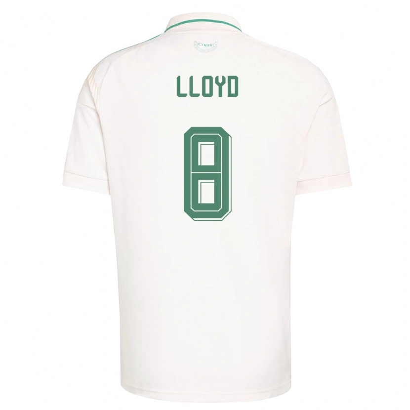Danxen Dětské Wales Ben Lloyd #8 Bílá Hnědá Zelená Daleko Hráčské Dresy 26-28 Dres