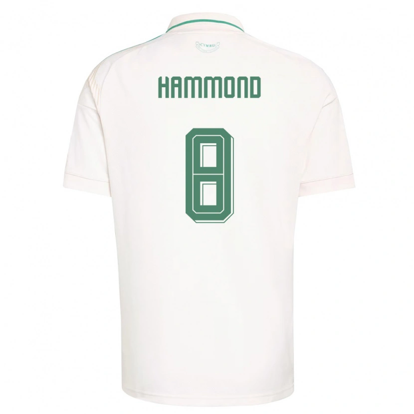 Danxen Dětské Wales Oliver Hammond #8 Bílá Hnědá Zelená Daleko Hráčské Dresy 26-28 Dres