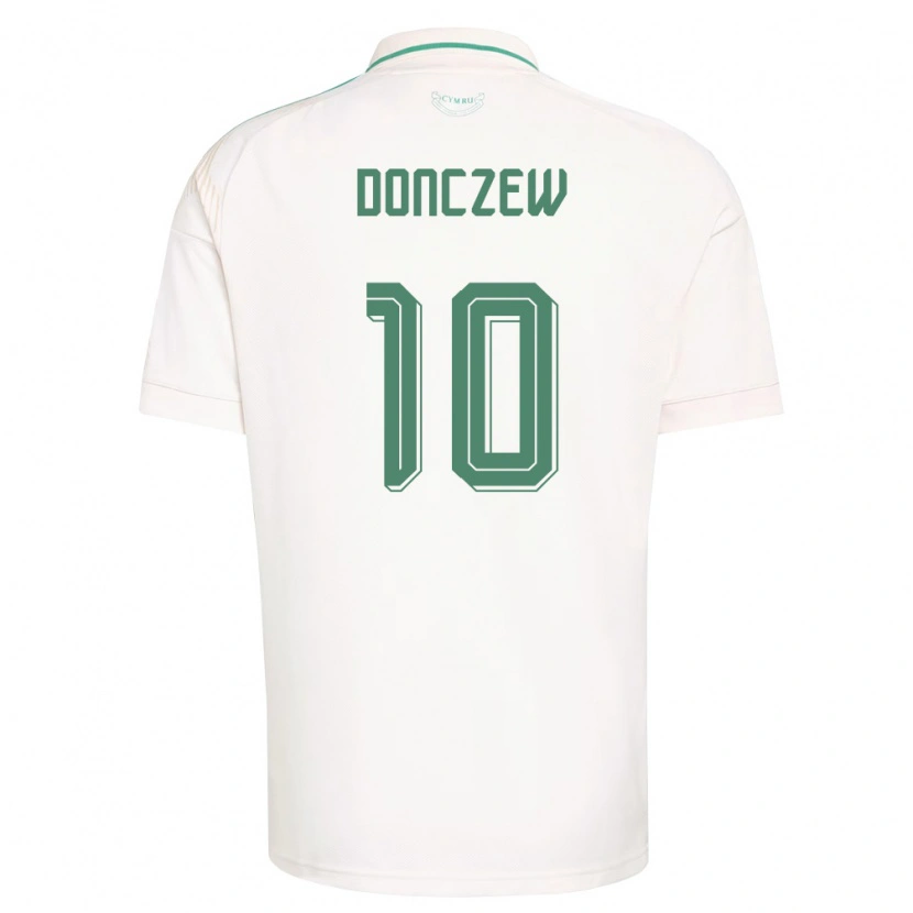 Danxen Dětské Wales Axel Donczew #10 Bílá Hnědá Zelená Daleko Hráčské Dresy 26-28 Dres