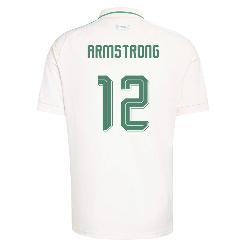 Danxen Dětské Wales Luke Armstrong #12 Bílá Hnědá Zelená Daleko Hráčské Dresy 26-28 Dres