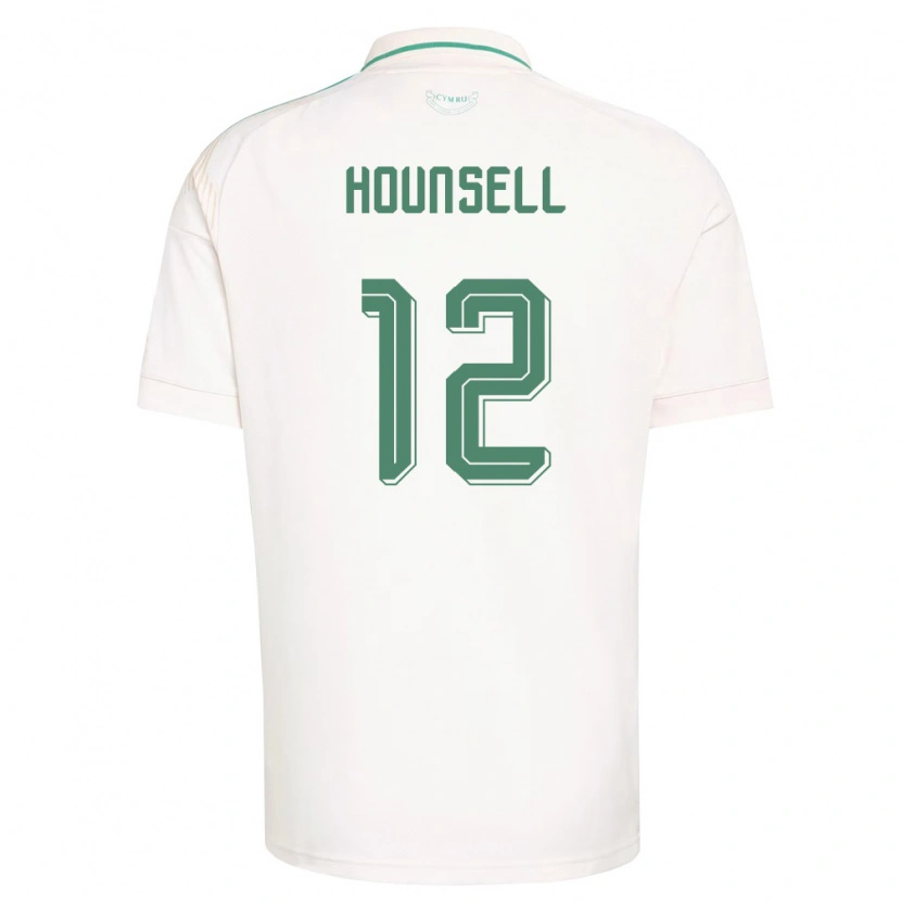 Danxen Dětské Wales Trystan Hounsell #12 Bílá Hnědá Zelená Daleko Hráčské Dresy 26-28 Dres