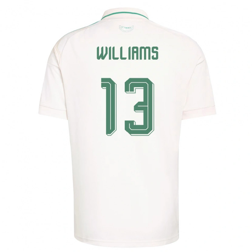 Danxen Dětské Wales Max Williams #13 Bílá Hnědá Zelená Daleko Hráčské Dresy 26-28 Dres