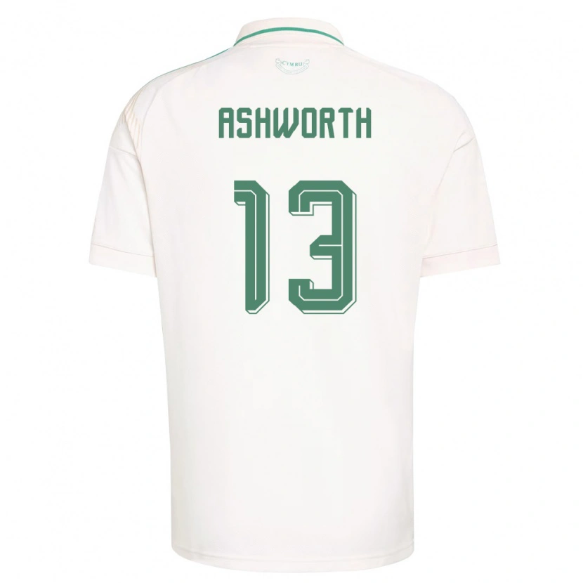 Danxen Dětské Wales Fin Ashworth #13 Bílá Hnědá Zelená Daleko Hráčské Dresy 26-28 Dres