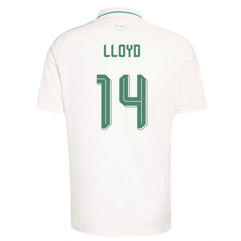Danxen Dětské Wales Oliver Lloyd #14 Bílá Hnědá Zelená Daleko Hráčské Dresy 26-28 Dres
