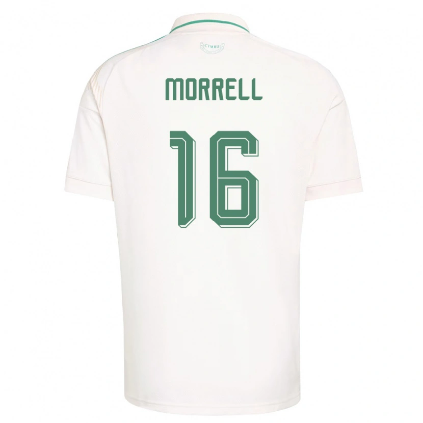 Danxen Dětské Wales Joe Morrell #16 Bílá Hnědá Zelená Daleko Hráčské Dresy 26-28 Dres