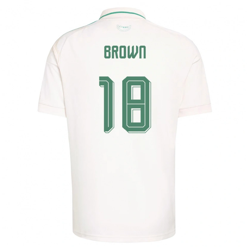 Danxen Dětské Wales Harrison Brown #18 Bílá Hnědá Zelená Daleko Hráčské Dresy 26-28 Dres