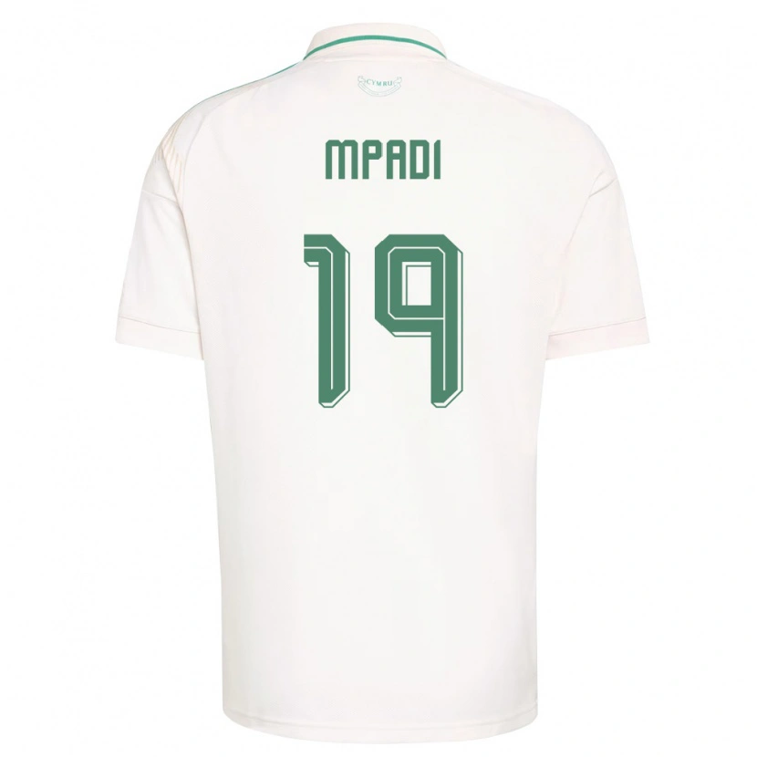 Danxen Dětské Wales Japhet Mpadi #19 Bílá Hnědá Zelená Daleko Hráčské Dresy 26-28 Dres