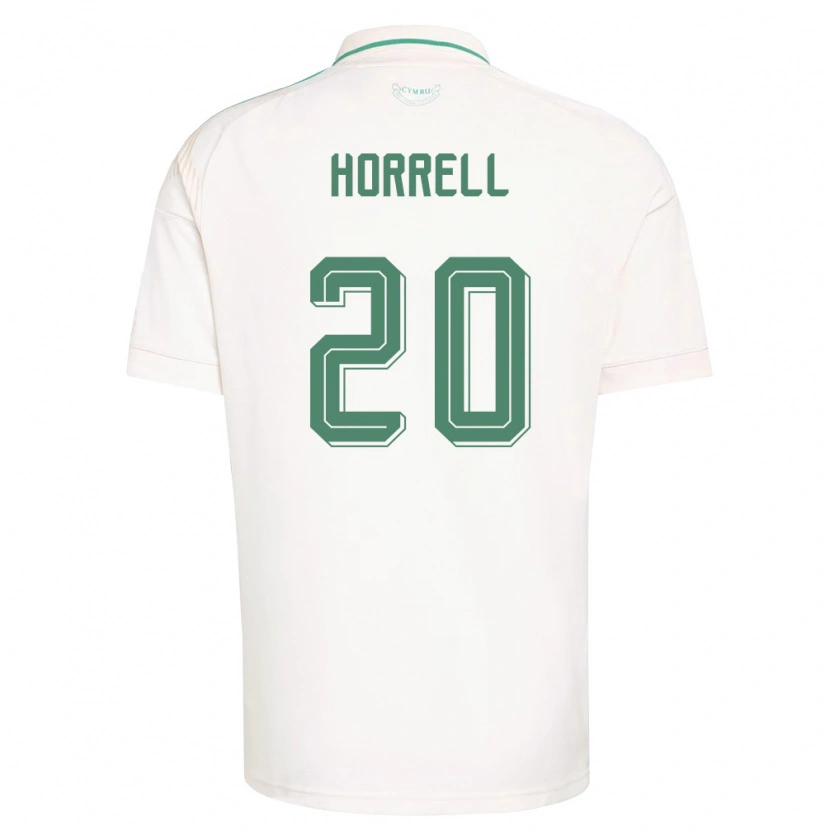 Danxen Dětské Wales Grace Horrell #20 Bílá Hnědá Zelená Daleko Hráčské Dresy 26-28 Dres