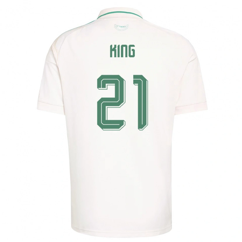Danxen Dětské Wales Tom King #21 Bílá Hnědá Zelená Daleko Hráčské Dresy 26-28 Dres