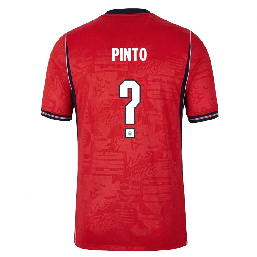 Danxen Dětské Anglie Kevin Pinto #0 Červená Námořnická Bílá Daleko Hráčské Dresy 26-28 Dres