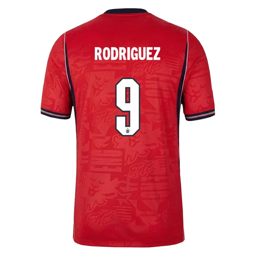 Danxen Dětské Anglie Alejandro Gomes Rodríguez #9 Červená Námořnická Bílá Daleko Hráčské Dresy 26-28 Dres
