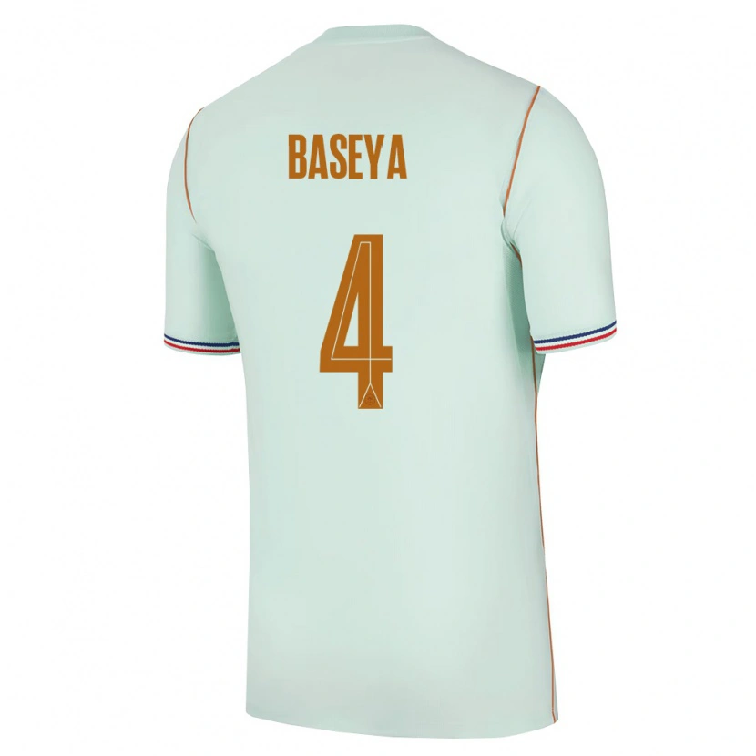 Danxen Dětské Francie Steven Baseya #4 Zelená Zlatá Daleko Hráčské Dresy 26-28 Dres
