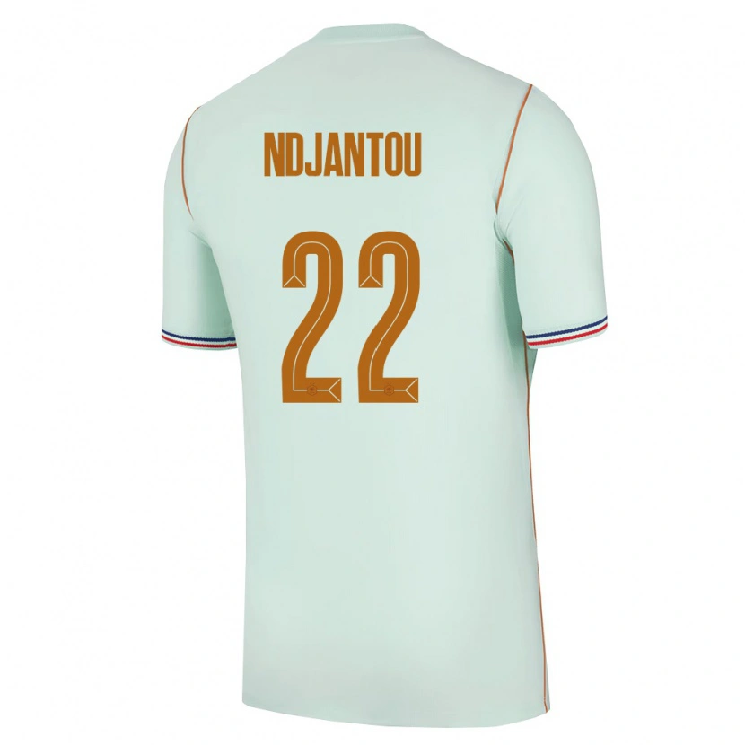 Danxen Dětské Francie Quentin Ndjantou #22 Zelená Zlatá Daleko Hráčské Dresy 26-28 Dres