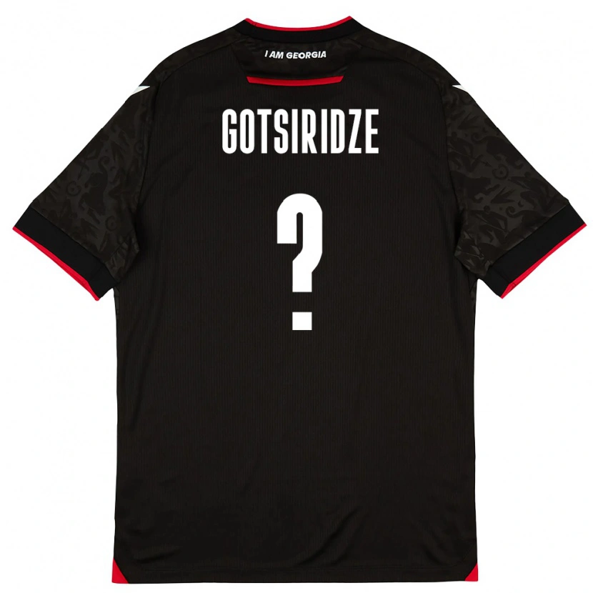 Danxen Dětské Georgia Davit Gotsiridze #0 Černá Bílá Červená Daleko Hráčské Dresy 26-28 Dres