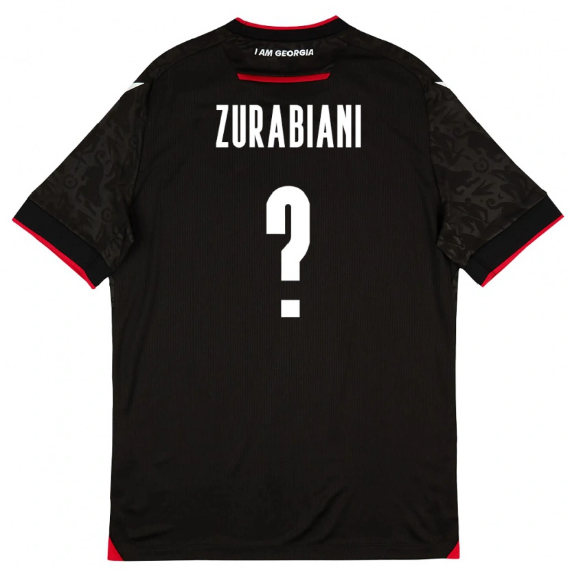 Danxen Dětské Georgia Davit Zurabiani #0 Černá Bílá Červená Daleko Hráčské Dresy 26-28 Dres