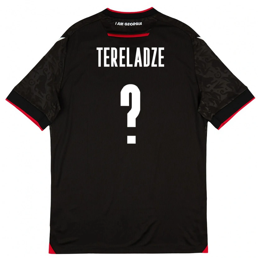 Danxen Dětské Georgia Mate Tereladze #0 Černá Bílá Červená Daleko Hráčské Dresy 26-28 Dres