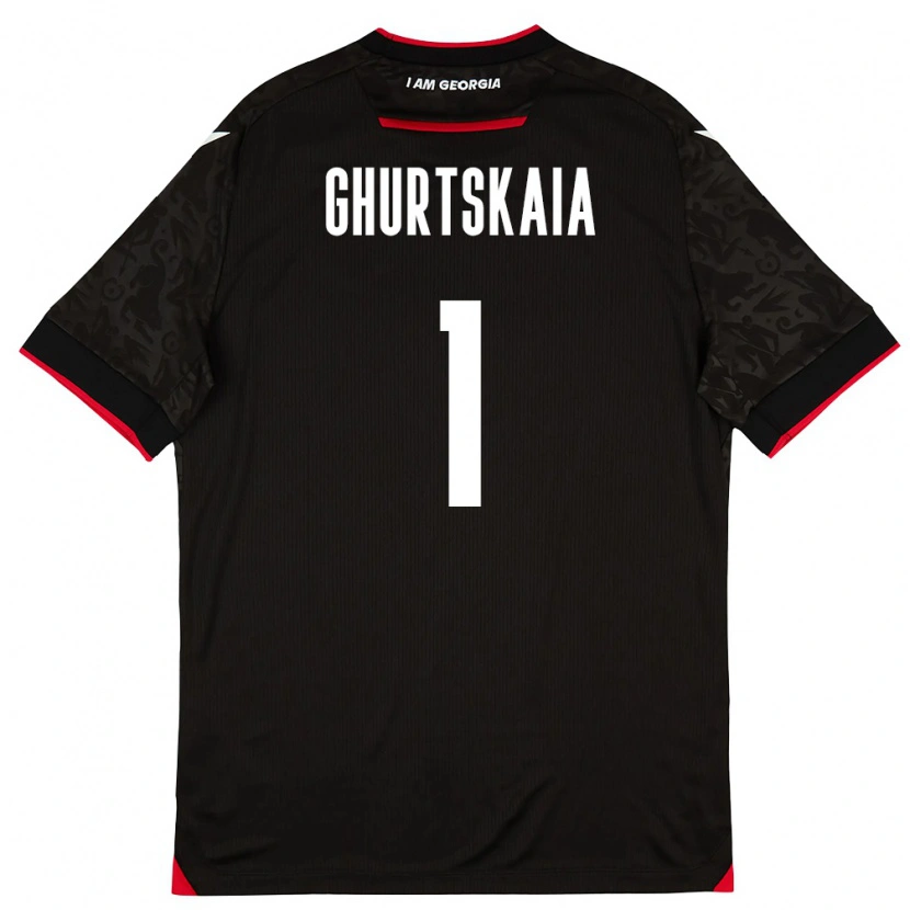 Danxen Dětské Georgia Dimitri Ghurtskaia #1 Černá Bílá Červená Daleko Hráčské Dresy 26-28 Dres