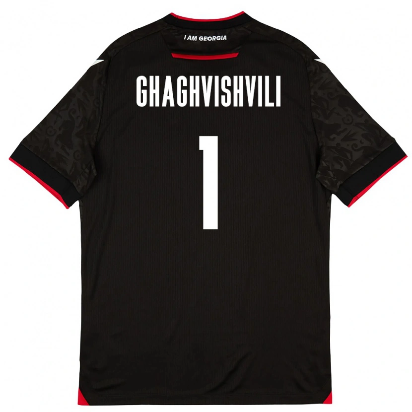 Danxen Dětské Georgia Mate Ghaghvishvili #1 Černá Bílá Červená Daleko Hráčské Dresy 26-28 Dres