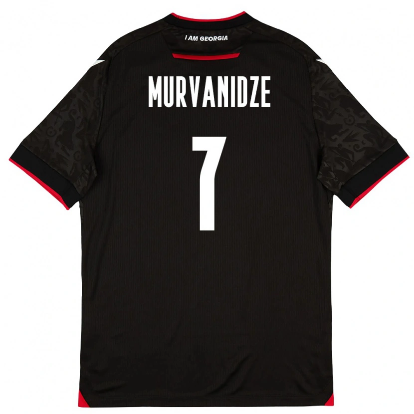 Danxen Dětské Georgia Saba Murvanidze #7 Černá Bílá Červená Daleko Hráčské Dresy 26-28 Dres