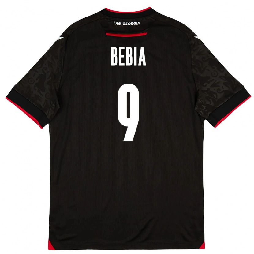 Danxen Dětské Georgia Maiko Bebia #9 Černá Bílá Červená Daleko Hráčské Dresy 26-28 Dres