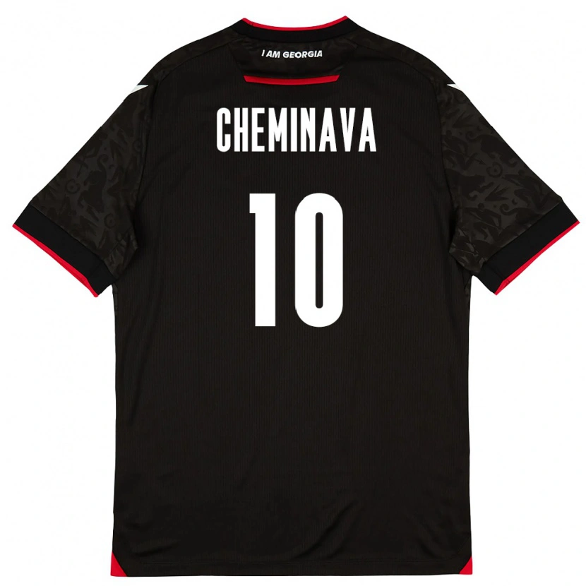 Danxen Dětské Georgia Ana Cheminava #10 Černá Bílá Červená Daleko Hráčské Dresy 26-28 Dres