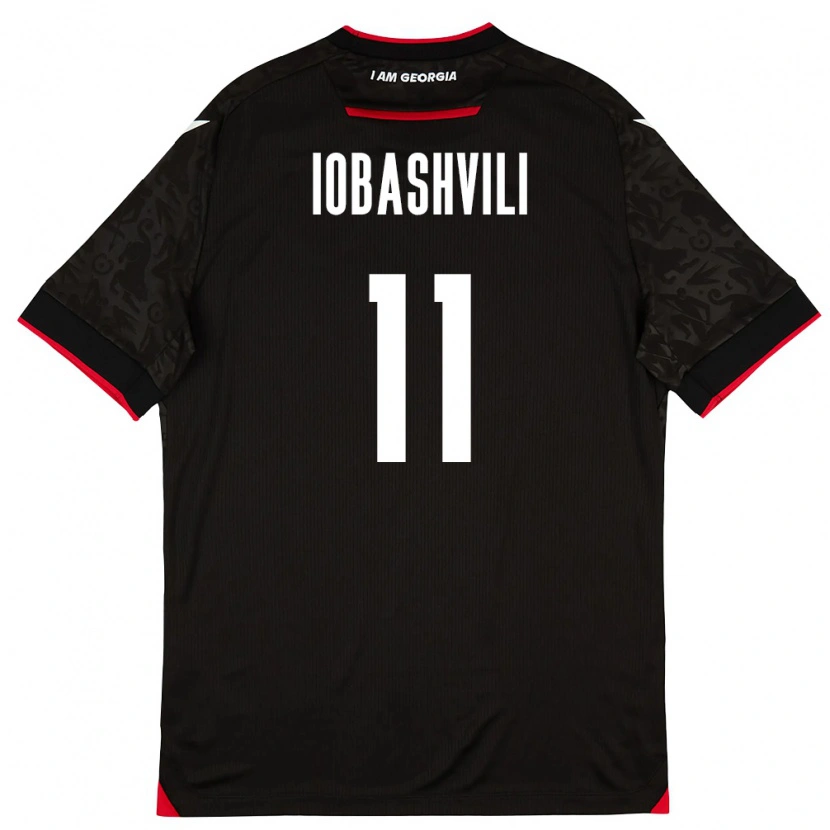 Danxen Dětské Georgia Jaduli Iobashvili #11 Černá Bílá Červená Daleko Hráčské Dresy 26-28 Dres